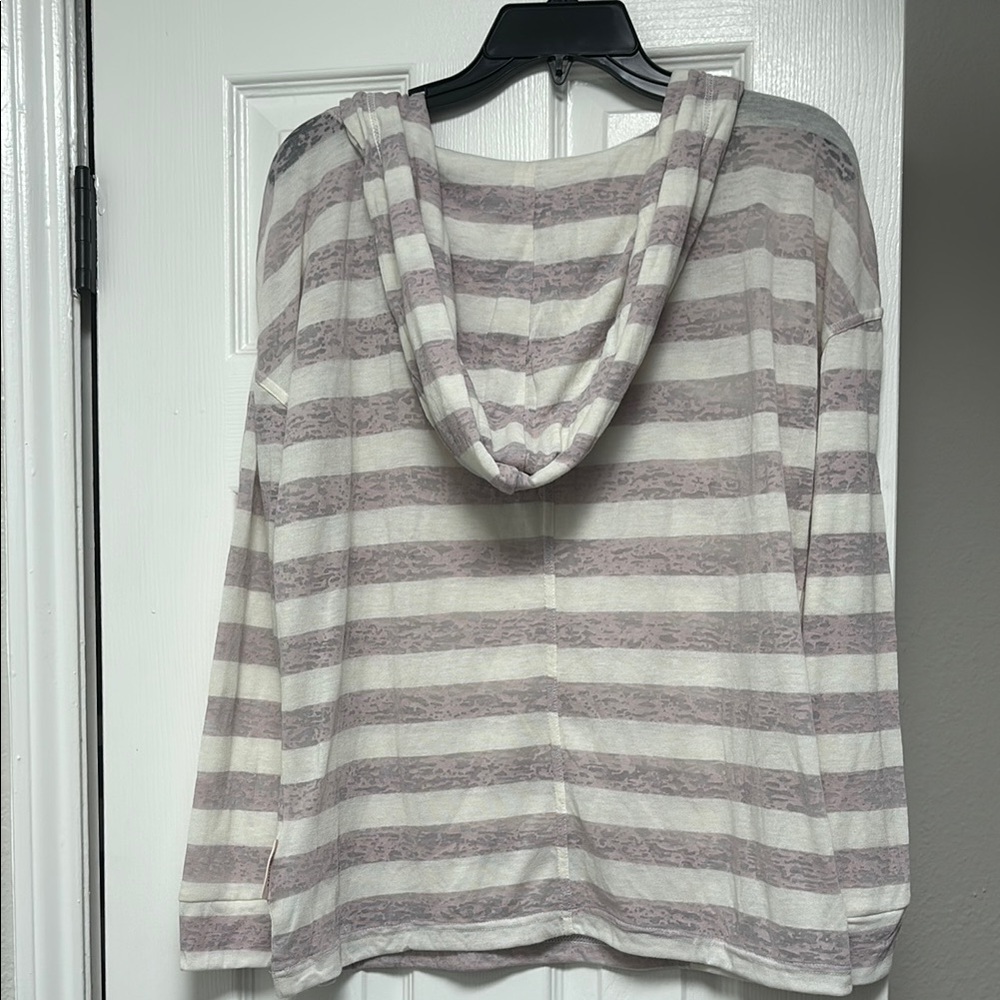Converse Lavender and White Striped Hoodie - Picture 2 of 4